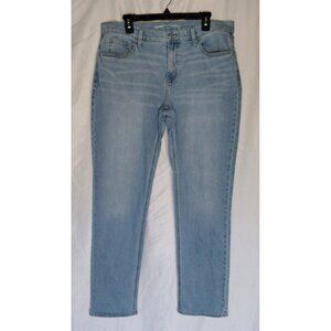 Old Navy Mid Rise Wow Boyfriend Jeans Sz 12 Light Wash Straight Leg Stretch
